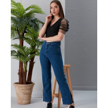 Pink Pony Kadın Yüksek Bel Straight Jean