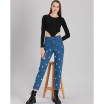 Pink Pony Kadın Yüksek Bel Mom Fit Jean
