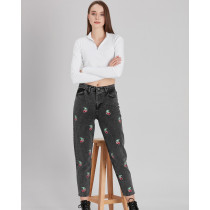 Pink Pony Kadın Yüksek Bel Mom Fit Jean